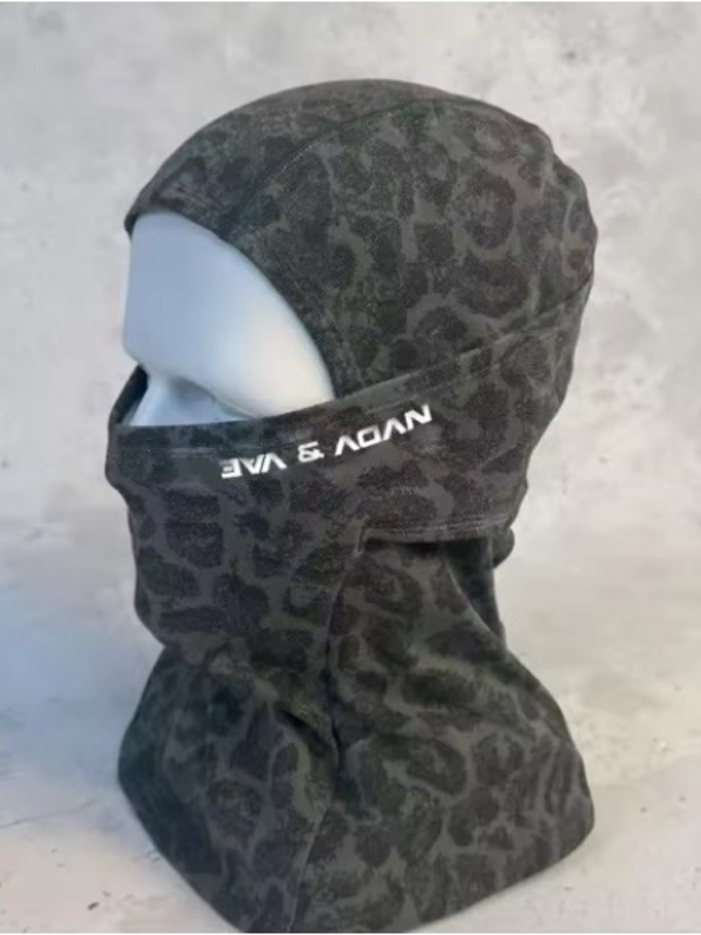 Black Leopard-Print heat reactive logo reflective Balaclava Face Mask